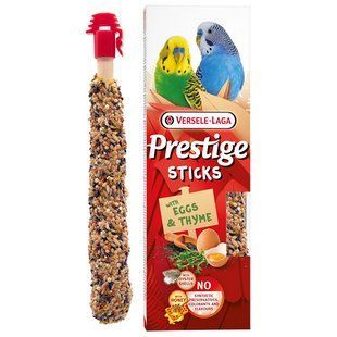 Лакомство Versele-Laga Prestige Sticks Small Parrot Eggs & Thyme для волнистых попугаев, с яйцом и тимьяном 60 г 223543 фото