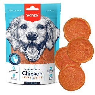 Ласощі Wanpy Chicken Jerky Chips для собак, в'ялені курячі чіпси 100 г CB-02H фото