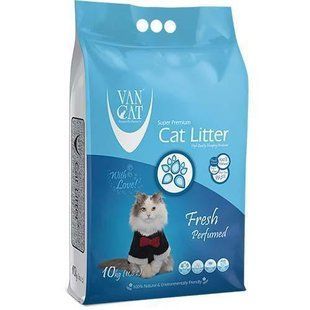 Бентонітовий наповнювач VanCat Fresh для котячого туалету, з ароматом свіжості 10 кг (12 л) 55450 фото