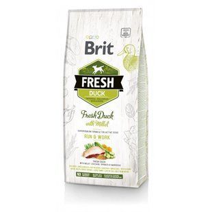 Сухий корм Brit Fresh Duck with Millet Adult для дорослих активних собак, качка та пшоно 12 кг 170997/30816 фото