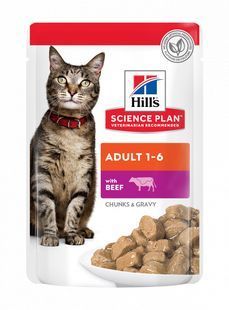 Влажный корм Hill's Science Plan Feline Adult Cat для взрослых котов, с говядиной 85г 604000 фото