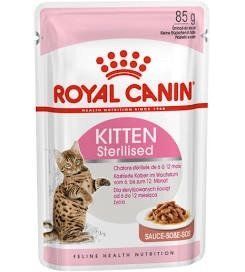 Вологий корм Royal Canin Kitten Sterilised для стерилізованих кошенят, шматочки в соусі 85 г 1071001 фото