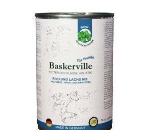 Вологий корм Baskerville Holistic для дорослих собак, з яловичиною та лососем 400 г 21562 фото