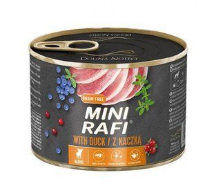 Вологий корм Dolina Noteci Rafi Mini для дорослих собак малих порід, з качкою 185 г 11801220 фото