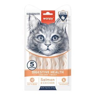 Функціональні ласощі Wanpy Creamy Lickable Treats Digestive Health для дорослих котів, підтримка травлення, лосось з куркою 70 г RAC-72 фото