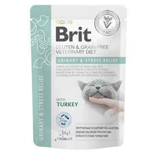 Влажный корм Brit GF Veterinary Diets Urinary and Stress Relief для котов, с индейкой 85 г 101117_1 фото