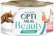 Вологий корм Optimeal Beauty Fitness для дорослих котів, тунець з креветками в соусі 70 г 366229 фото 1