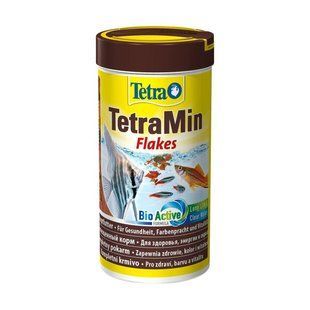 Сухий корм Tetra &laquo;Min Flakes&raquo; для всіх видів акваріумних риб, в пластівцях 100 г 204379 фото