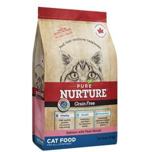 Беззерновий сухий корм для котів на всіх стадіях життя Pure Nurture Grain Free з лососем та горохом 8 кг 3035 фото