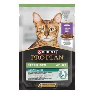 Вологий корм для стерилізованих котів Purina Pro Plan Sterilised з качкою в підливці пауч 85 г 968326 фото