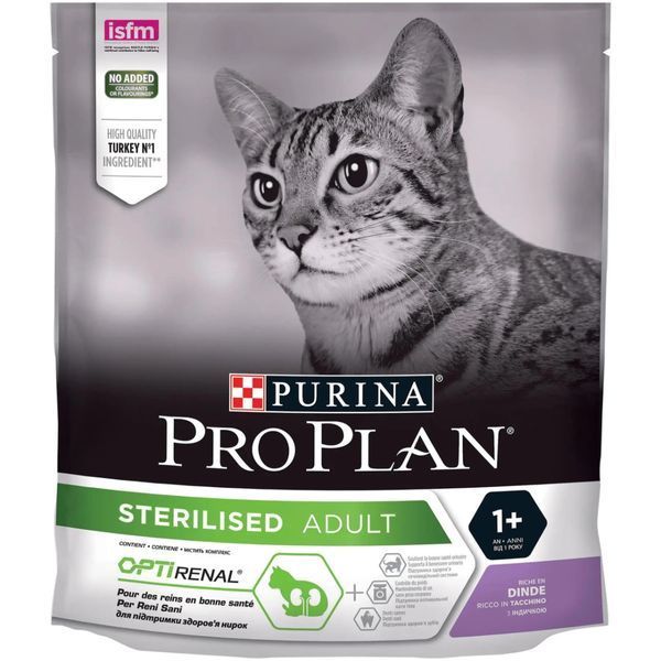 Сухий корм Purina Pro Plan Cat Sterilised для дорослих стерилізованих котів, з індичкою 400 г 564673 фото