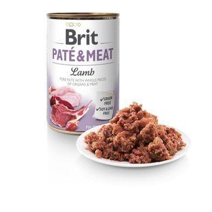 Вологий корм Brit Pat&eacute; & Meat Dog для дорослих собак, з ягням 400 г 100077/0441 фото
