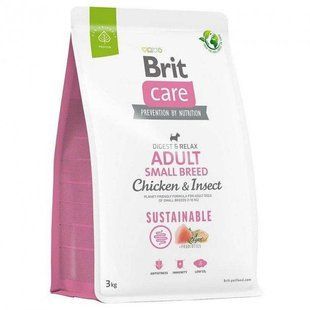Сухой корм Brit Care Dog Sustainable Adult Small Breed для взрослых собак малых пород, с курицей и насекомыми 3 кг 172173 фото