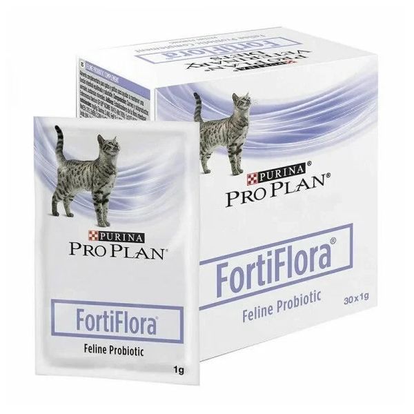 Пробіотик Purina Pro Plan FortiFlora для дорослих котів і кошенят, для здорового травлення та зміцнення імунітету 1 г 040794 фото