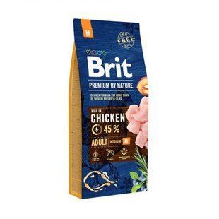 Сухой корм Brit Premium Dog Adult M для взрослых собак средних пород, с курицей 15 кг 170818/6376 фото
