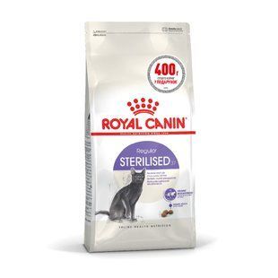 НАБІР Сухий корм Royal Canin Sterilised 37 для дорослих стерилізованих котів 1.6 кг + 400 г у подарунок 11465 фото