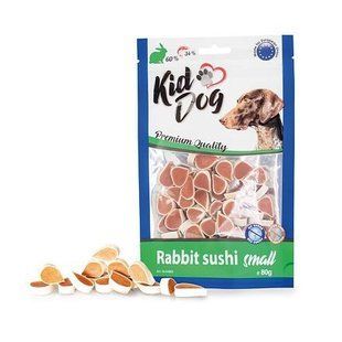 Ласощі KidDog для дорослих собак, м'ясо кролика та тріска 80 г 04803 фото