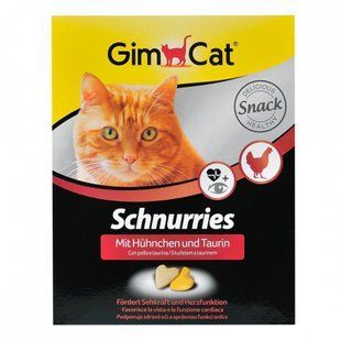 Витамизированное лакомство GimCat Schnurries для взрослых котов, с курицей и таурином 420 г G-419039/409351 фото