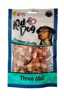 Ласощі KidDog для дорослих собак, курка качка та тріска 80 г 04539 фото