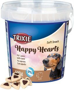 Ласощі Trixie Soft Snack Happy Hearts для дорослих собак, ягня з рисом 500 г TX-31497 фото