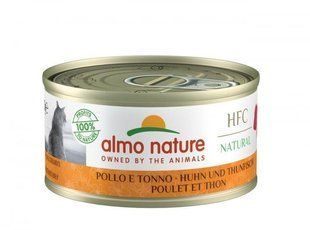 Вологий корм Almo Nature HFC Cat Natural для дорослих котів, шматочки курки та тунця в соусі 70 г 5025H фото