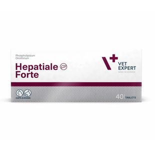 Харчова домішка Vet Expert Hepatiale Forte (Гепатіалє Форте) для собак та котів, підтримка та захист функцій печінки 40 таблеток 208957 фото