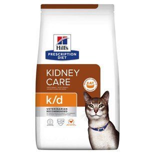 Сухой корм Hill's Prescription Diet Feline k/d Kidney Care для котов лечение почечной и сердечной недостаточности, с курицей 8 кг 605987 фото