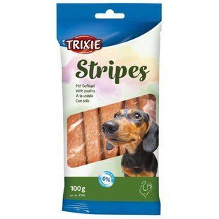 Ласощі Trixie Stripes Light для дорослих собак, курка 100 г TX-3156 фото