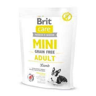 Сухий корм Brit Care Grain Free Mini Adult Lamb для дорослих собак малих порід, з ягням 400 г 170771/0114 фото