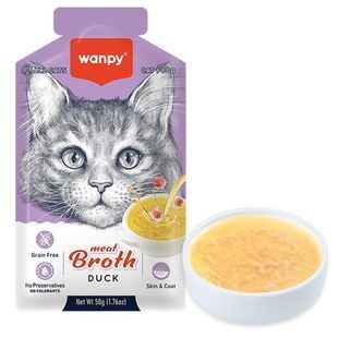 Напиток Wanpy Meat Broths Chicken для взрослых котов, с уткой 50 г RAC-64 фото