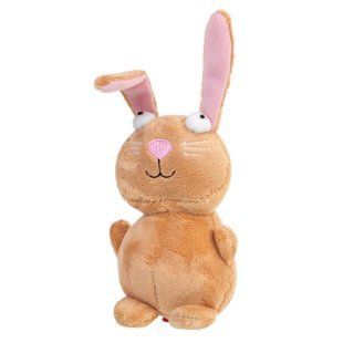 Іграшка GiGwi Plush для собак, кролик з пищалкою 16 см 75053 фото