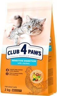 Сухой корм Клуб 4 Лапы Sensitive Digestion Premium для взрослых котов с чувствительным пищеварением, с курицей 2 кг B4640901 фото