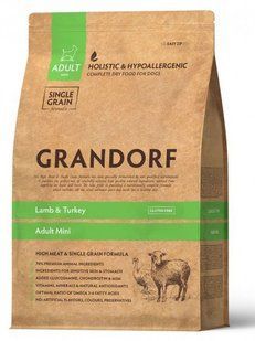 Сухой корм Grandorf Dog Adult Mini Breeds для взрослых собак мелких пород, ягненок с индейкой 1 кг 93101 фото