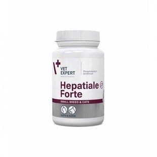 Харчова домішка Vet Expert Hepatiale Forte (Гепатіалє Форте) Small Breed для собак та котів малих порід, підтримка та захист функцій печінки 40 капсул 58884 фото