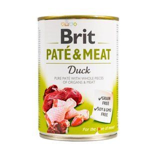 Влажный корм Brit Pat&eacute; & Meat Dog для взрослых собак, с уткой 400 г 100860/100075/0304 фото