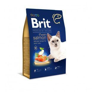 Сухий корм Brit Premium By Nature для дорослих котів, з лососем 8 кг 171868 фото