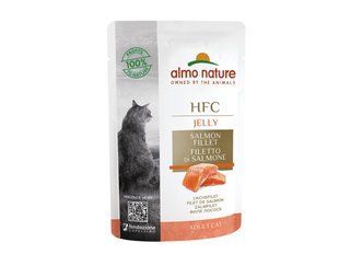 Вологий корм Almo Nature HFC Cat Jelly для дорослих котів, шматочки лосося у ніжному желе 55 г 5046 фото