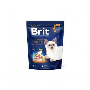 Сухий корм Brit Premium By Nature Indoor для дорослих котів, що мешкають у приміщенні, з куркою 300 г 171845 фото