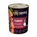 Вологий корм Savory Dog Adult для дорослих собак усіх порід, з індичкою у паштеті 400 г 30518 фото 1