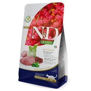 Диетический сухой корм Farmina N&D Quinoa Digestion для взрослых котов, при нарушениях пищеварения, с ягненком и киноа 300 г 179967 фото