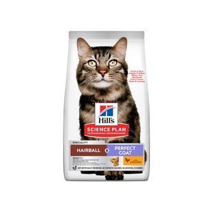 Сухой корм Hill's Science Plan Feline Hairball & Perfect Coat для взрослых котов для выведения комочков шерсти и улучшения состояния шерсти, с курицей 3 кг 608548 фото