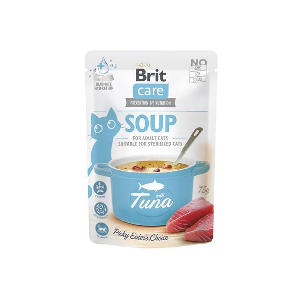 НАБІР Вологий корм Brit Care Soup Tuna для дорослих котів, суп із тунцем 8х75 г 101058_набір фото