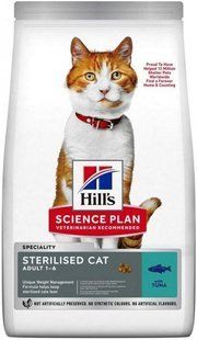 Сухий корм Hill's Science Plan Feline Adult Sterilised Cat для дорослих стерилізованих котів, з тунцем 10 кг 607285 фото