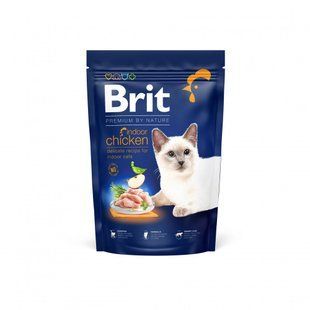 Сухий корм Brit Premium By Nature Indoor для дорослих котів, що мешкають у приміщенні, з куркою 1.5 кг 171861 фото