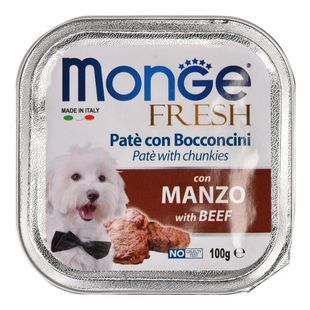 Влажный корм Monge Dog Fresh Adult для взрослых собак, с говядиной 100 г 70013079 фото
