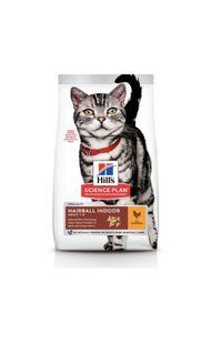 Сухой корм Hill's Science Plan Feline Adult Hairball Indoor для взрослых котов, живущих в помещении, эффект вывода шерсти, с курицей 300 г 604112 фото