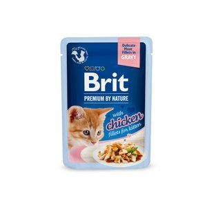 Влажный корм Brit Premium Cat для котят, филе курицы в соусе 85 г 101135 фото