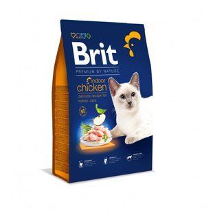 Сухий корм Brit Premium By Nature Indoor для дорослих котів, що мешкають у приміщенні, з куркою 8 кг 171869 фото