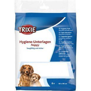 Пелёнки для собак Trixie 60 x 90 см, 8 шт/уп. одноразовые Пеленка для щенков и пожилых собак TX-23413 фото
