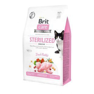 Сухий корм Brit Care Cat GF Sterilized Sensitive для дорослих стерилізованих котів з чутливим травленням, кролик 2 кг 171290/0761 фото
